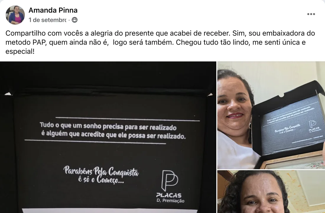 Depoimento de Amanda Pinna: embaixadora do Método PAP